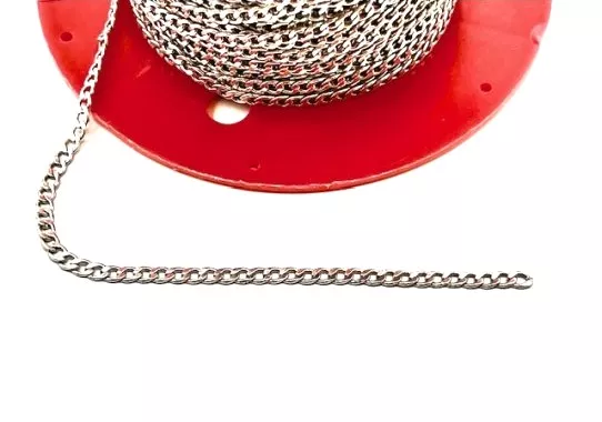 Chaine gourmette plate 3.7mm, pl 10microns FR