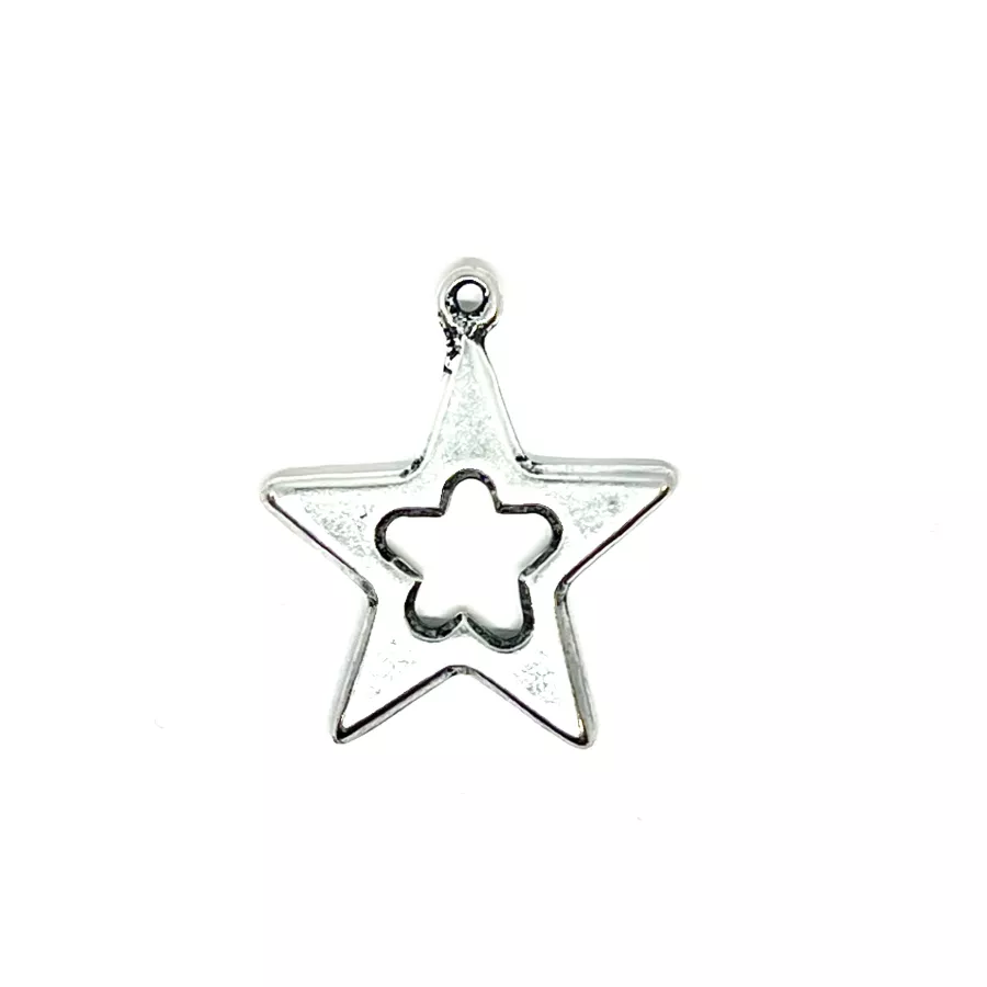 10 Grandes étoiles avec fleur dedans en pendant 