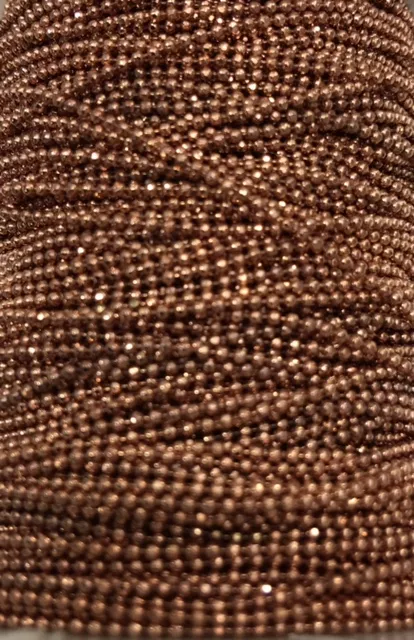 Chaine bille très fine en or rose plaquée en FRANCE