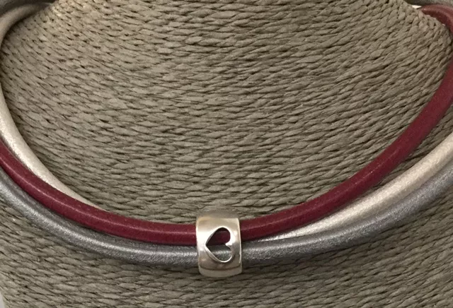 Passant rond 10 mm avec motif coeur