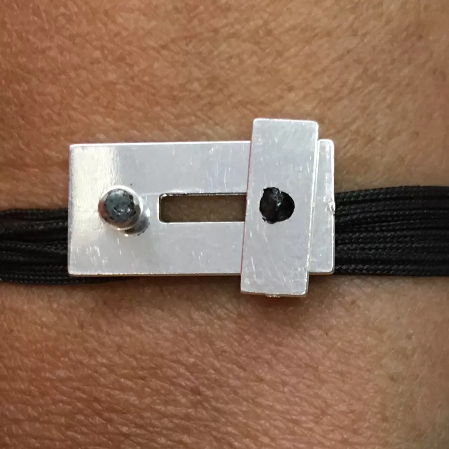 Fermoir T en laiton, exclusivité IDIL, plaqué argent 10 microns en France