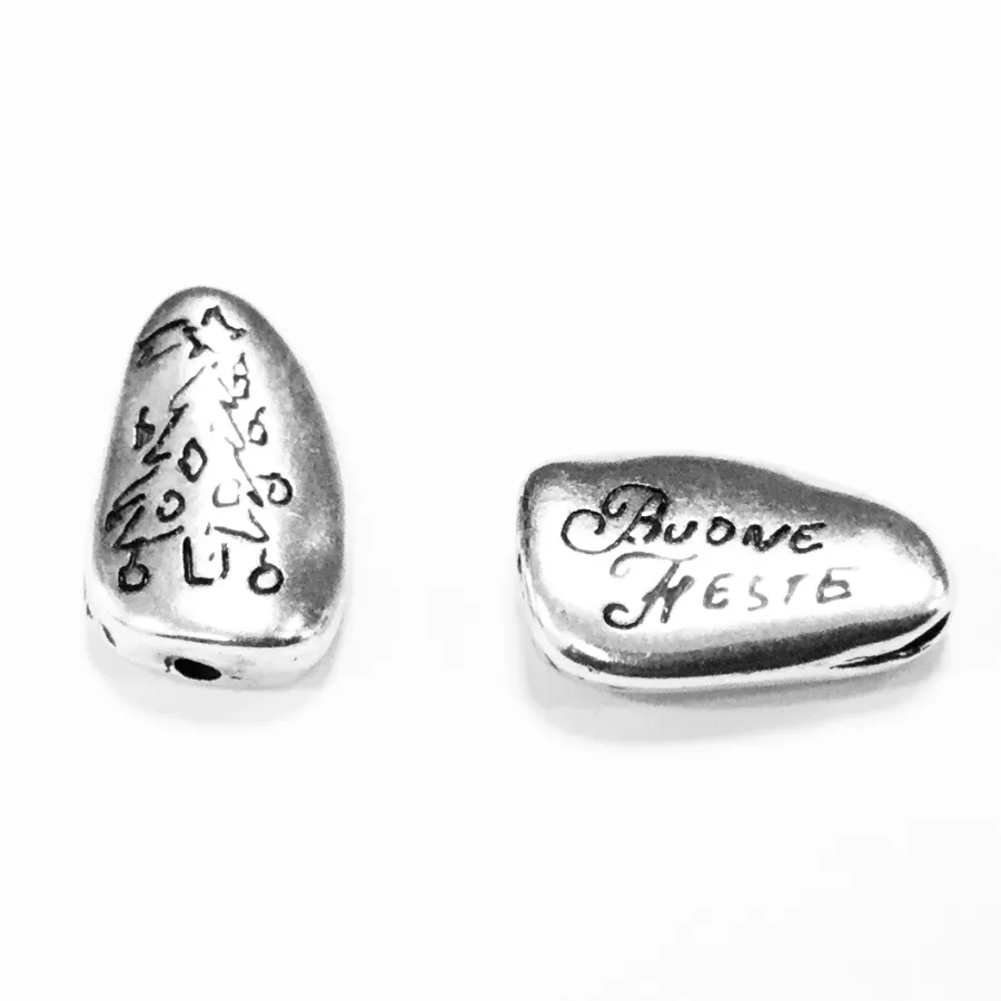 Intercalaire traversant gravée double face arbre de Noël/bonnes fêtes 