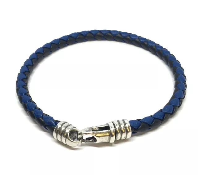 Ferm. mousqueton en laiton pour cuir 5mm rond ou plat pl FR