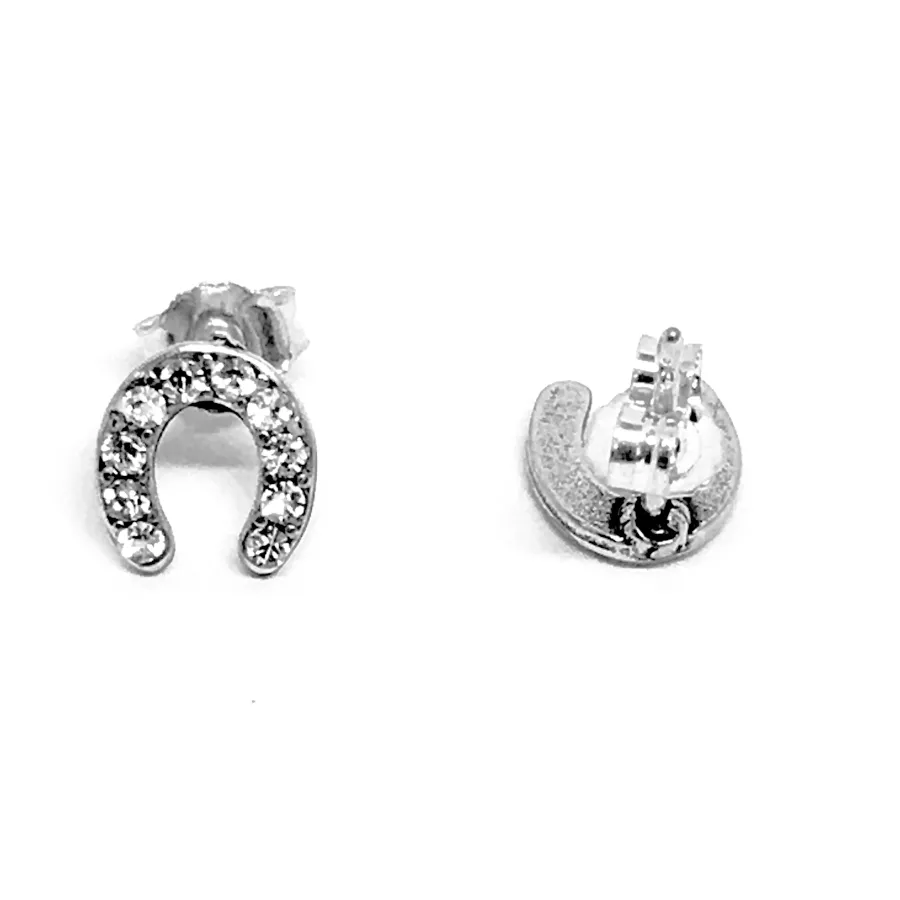 Boucles d'oreilles fer à cheval  avec swarovski