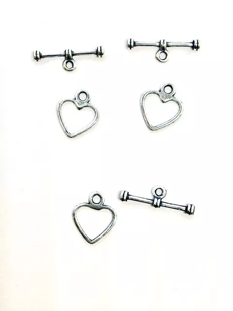 Petit Fermoir T en forme de coeur