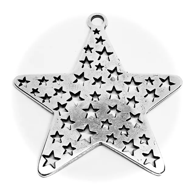 Grand pendant étoile avec petites étoiles  incrustés