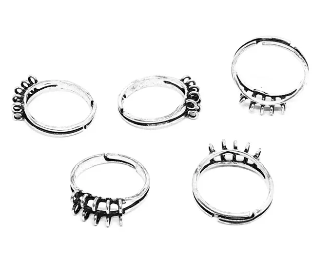 Bague laiton à 5 anneaux, réglable