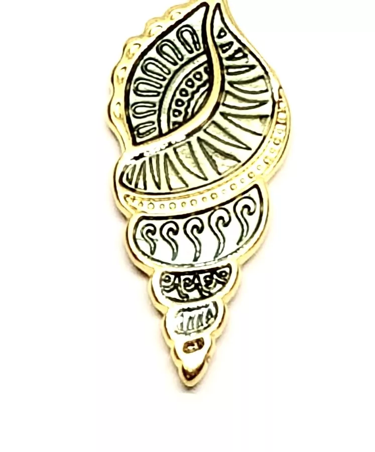 Pendant coquillage émaillé