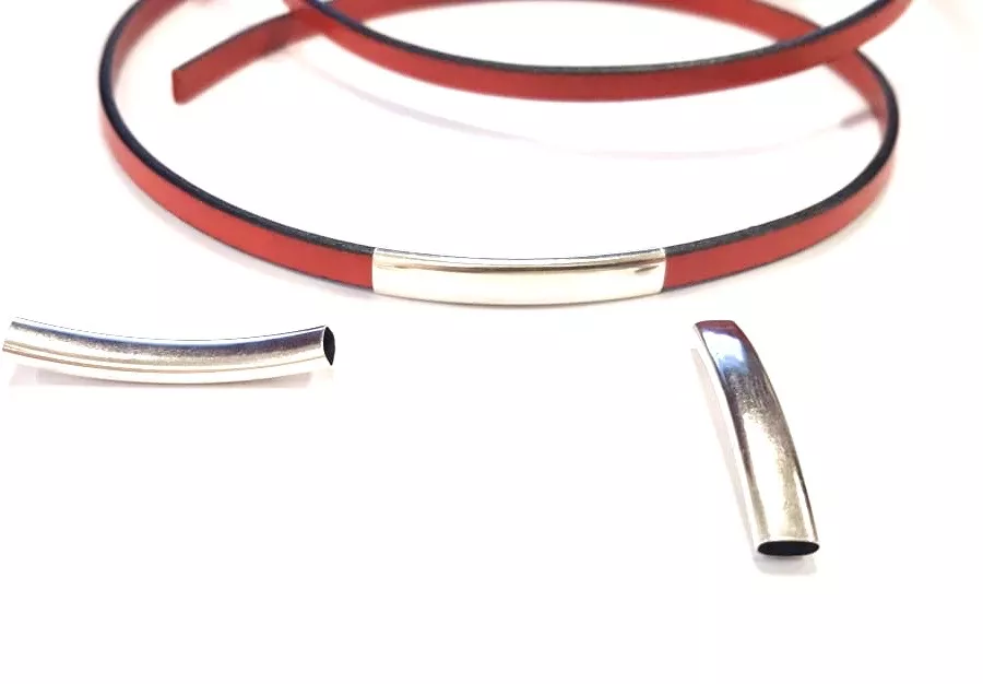 Passant tube pour cuir plat 5mm