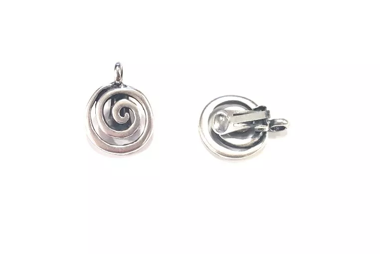 Boucles d'oreilles à clips forme spirale