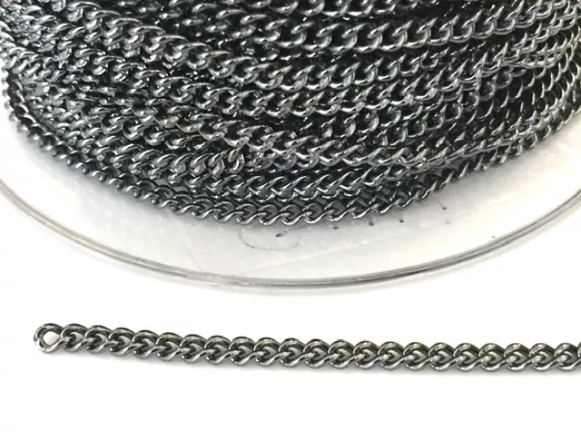 Chaine gourmette plaquée canon de fusil -GUN en France, 3mm