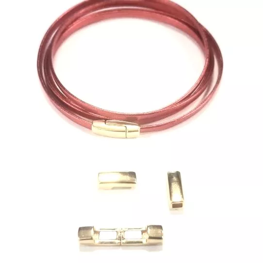 Fermoir aimanté 3x2mm simple doré