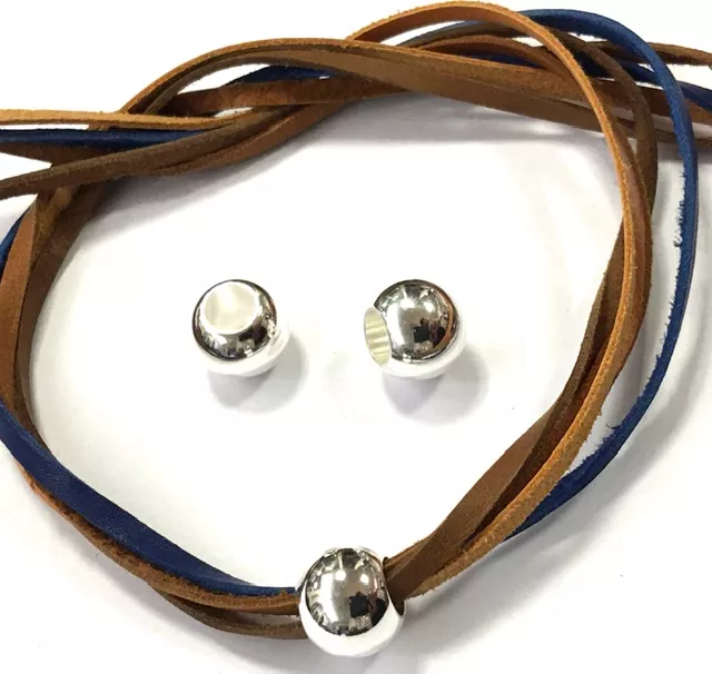 Perles en laiton 12mm diamètre externe gros trou interne 6mm