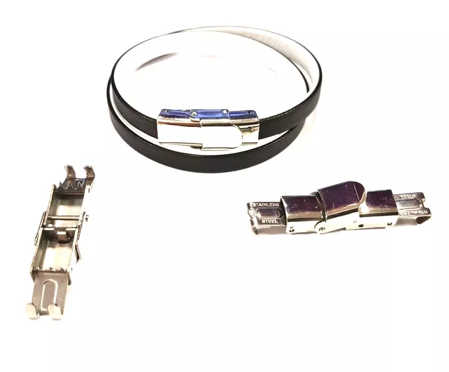 Fermoir en acier à clips ajustable 7x3mm