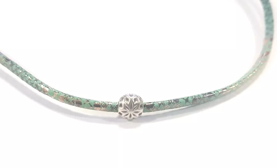 Passant perle pour cuir plat 2,5x1,5mm