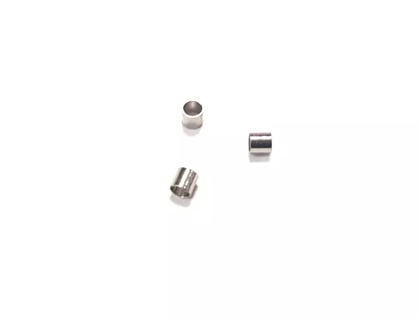 Perles à écraser en ACIER 2x2mm diam int 1,7mm 