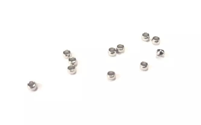 Perles à écraser en ACIER 2mm diam int 1,2mm