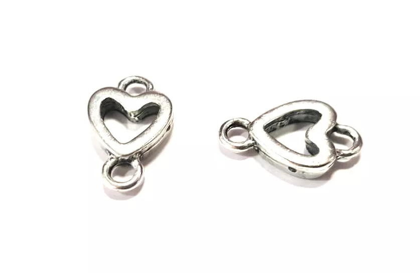 Intercalaire coeur évidé avec deux anneaux