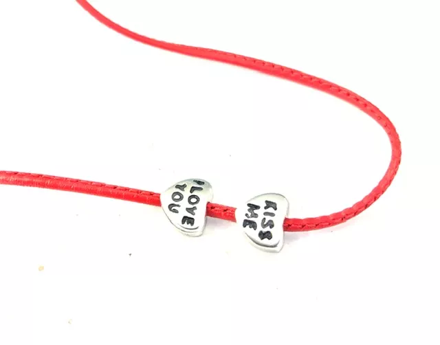 Cœur I love you-Kiss me, traversant, trou 1.5mm