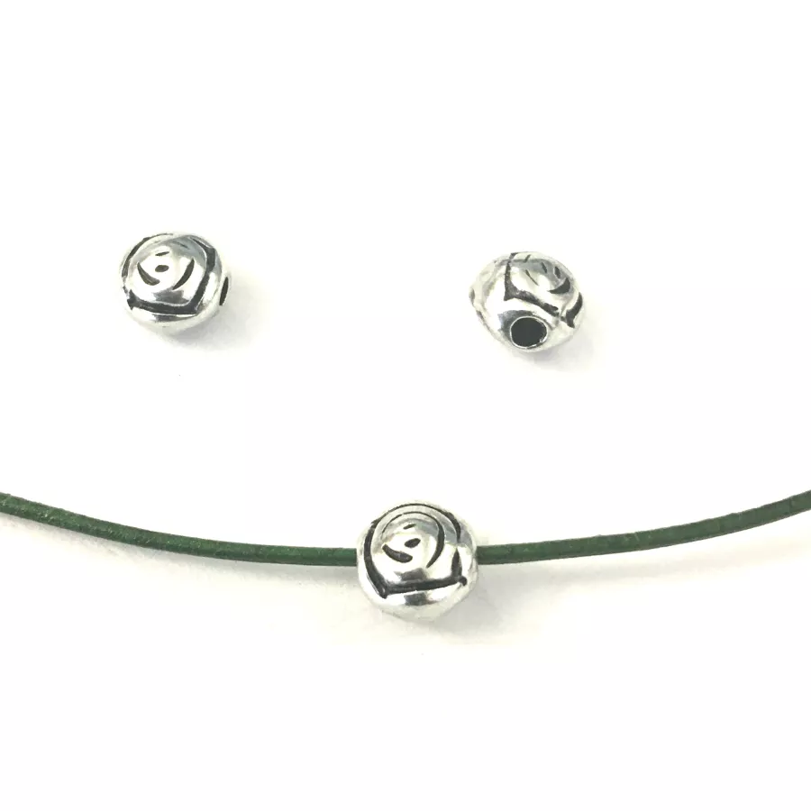 Perles de 6.4mm avec motif trou : 1.3mm