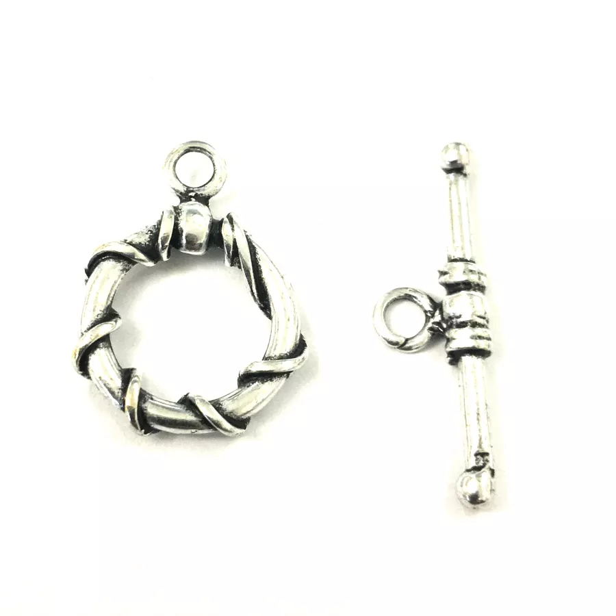 Fermoir T torsadé 15 mm