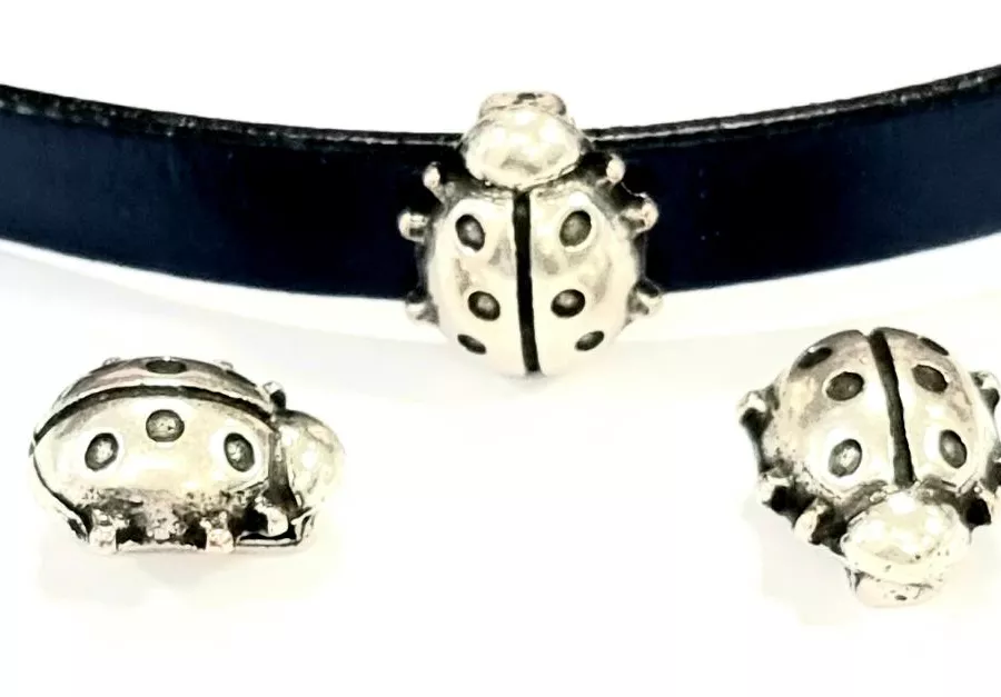 Passant coccinelle pour cuir plat 10mm