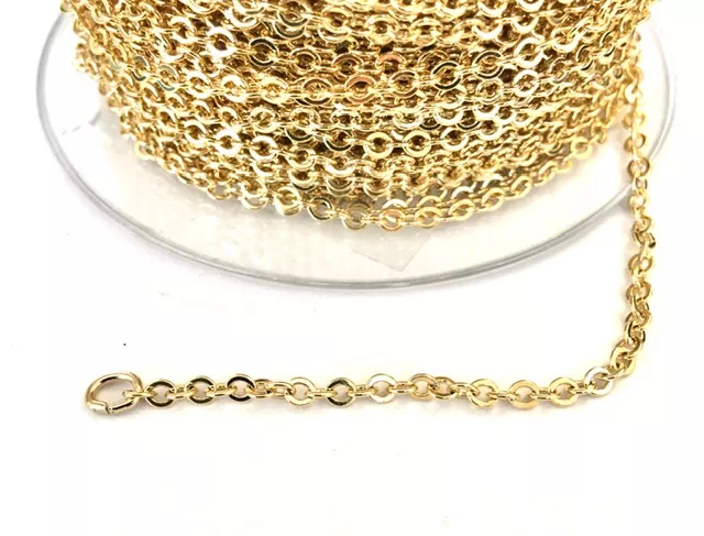 Chaine fine 2.8mm doré à l'or fin 18 carat