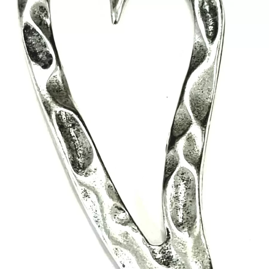 Intercalaire coeur allongé martelé