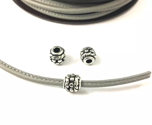 Perles cylindrique avec motif trou 2.5mm