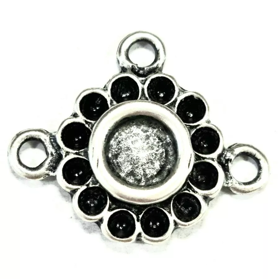 Intercalaire trois anneaux pour coller cabochon