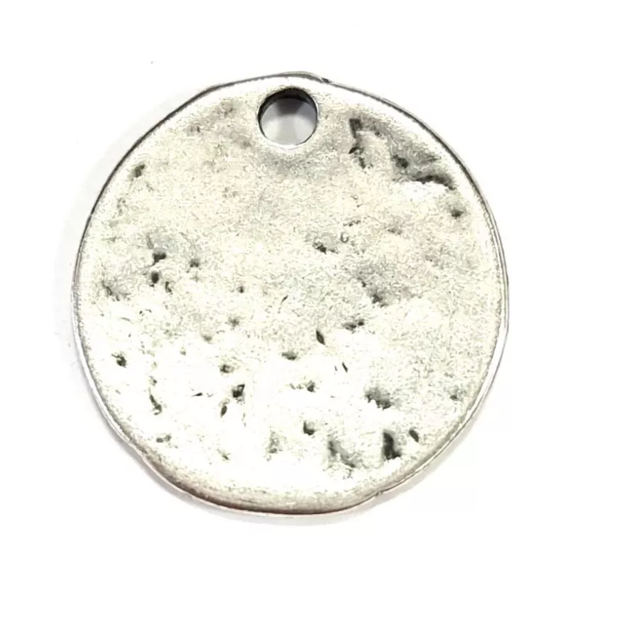 Pendant médaille martelée