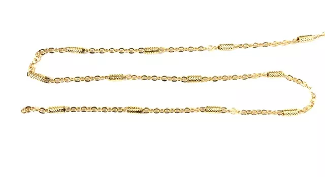 Chaine fine en laiton dorée à 24 carat en France