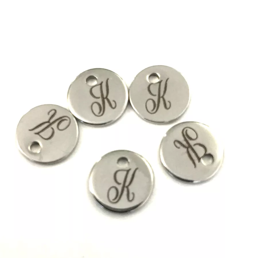 Médaille en acier 8mm avec gravure laser de votre choix