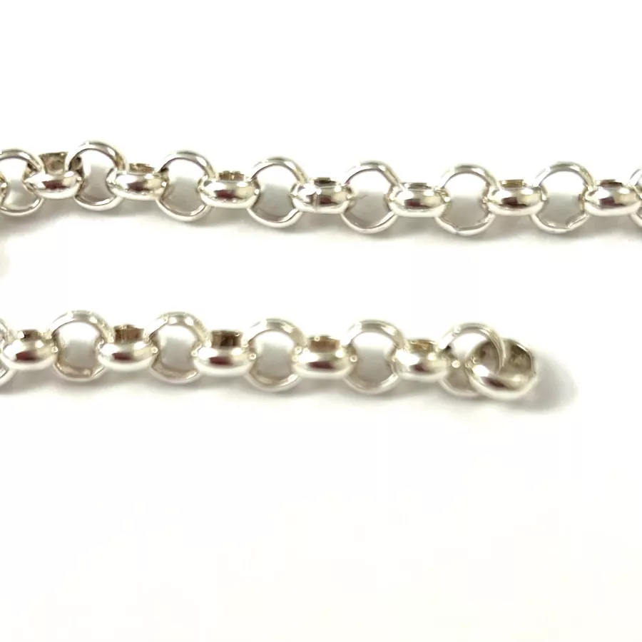 Chaine jaseron 5.5mm de diamètre 10microns , plaquée en France