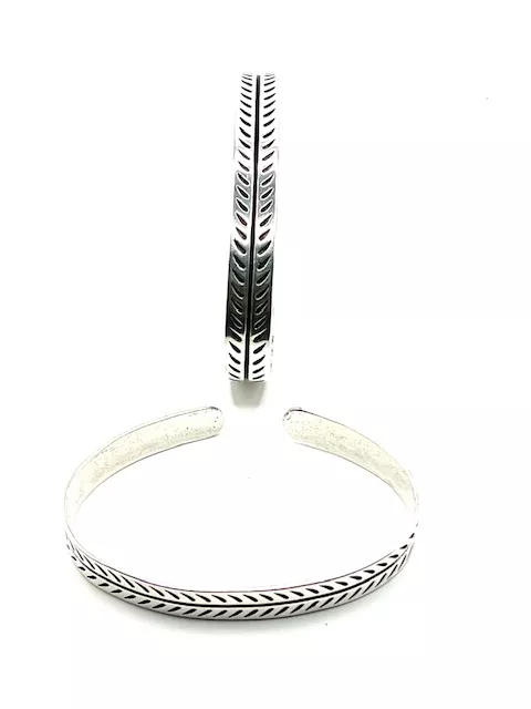 Bracelet en laiton plaqué 10 microns argent antique en France
