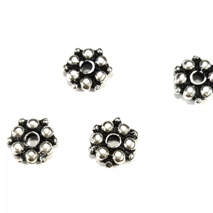 Perles bord strié trou diam 2mm