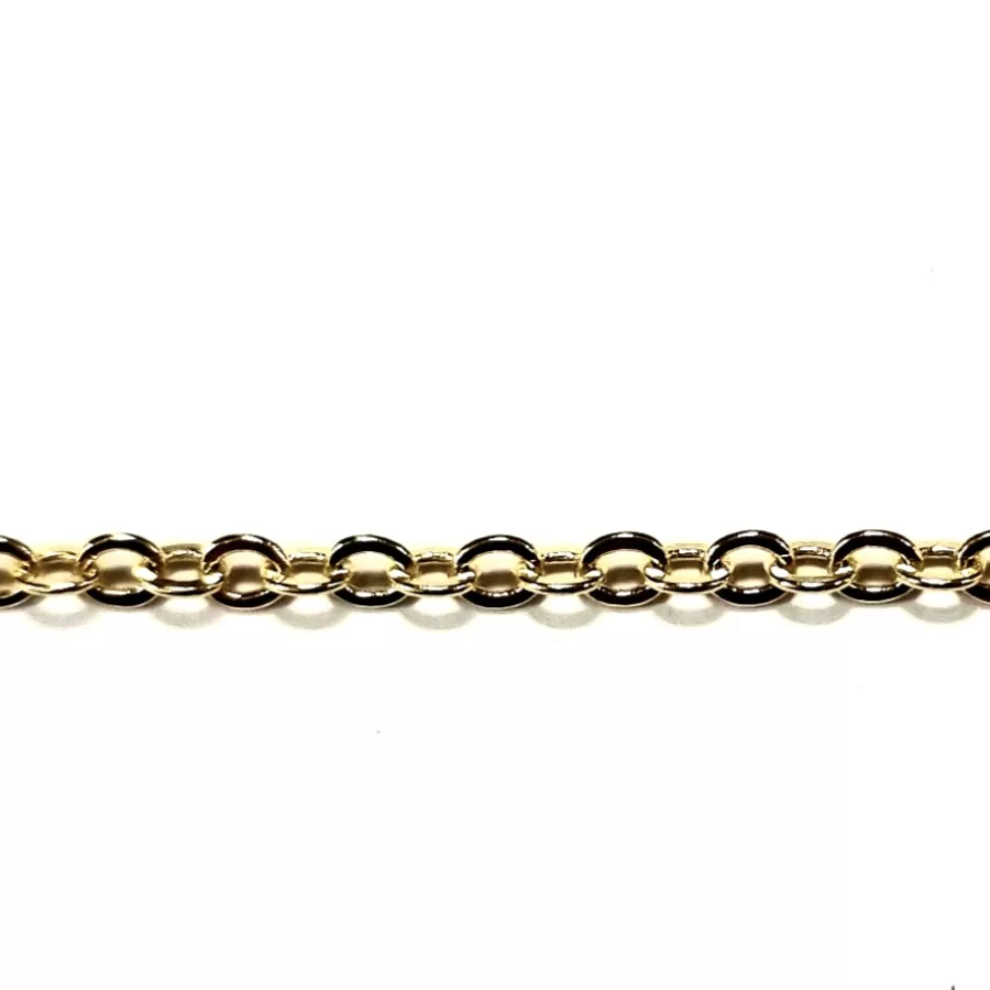 Chaine fine 2mm doré à l'or fin 18 carats