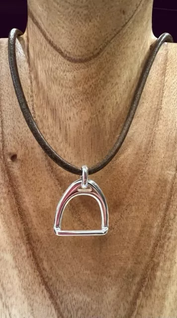 Pendant étrier 15X15mm, argent vif 10 microns pl en France 