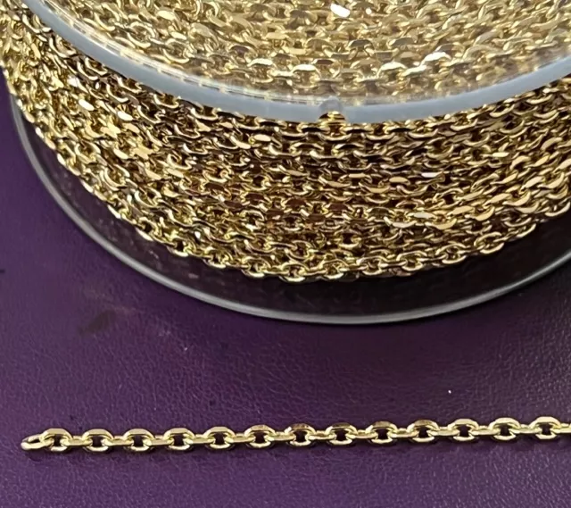 Chaine fine classique doré à l'or fin 2.7mm