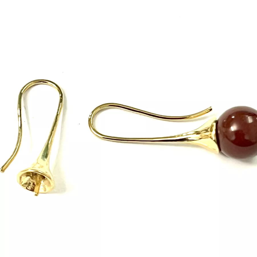 Dormeuse laiton plaqué Or en France pour coller des perles