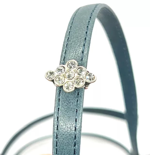 2Passants  losange avec Swarovski 10X2mm