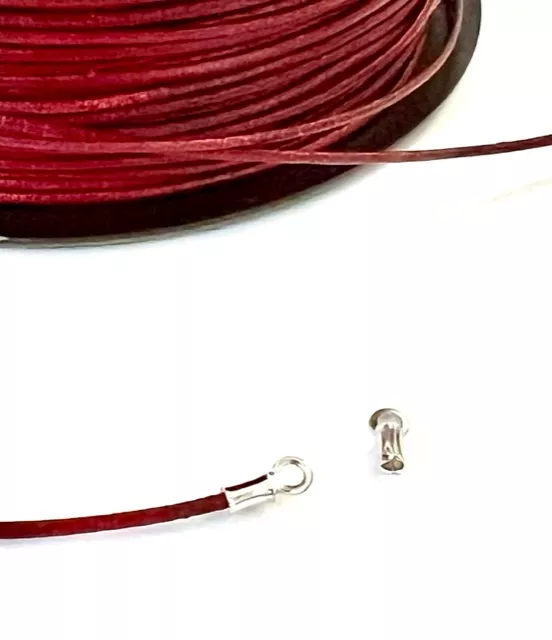 Embout en métal argenté pour 1mm