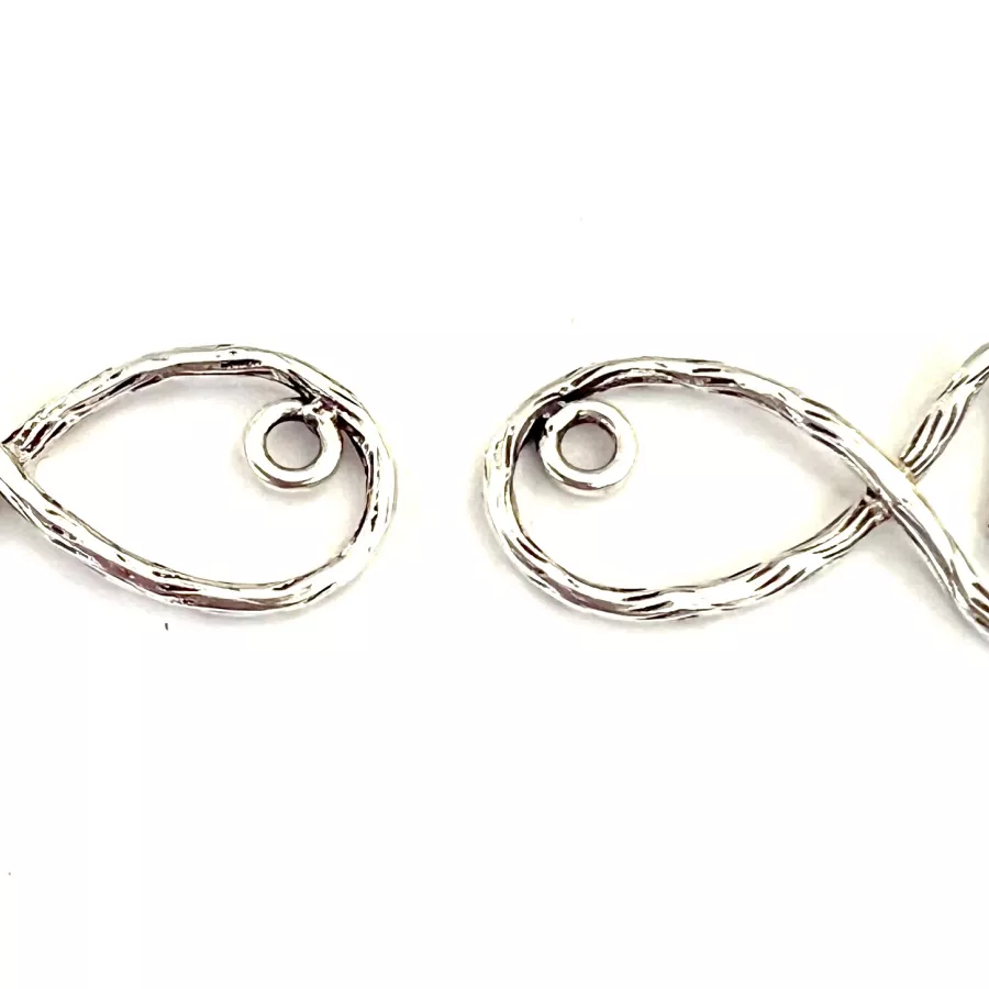 Pendant ou intercalaire poisson  31.2 x 15.5mm