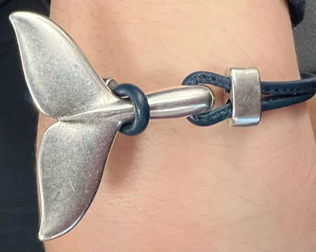 Queue de baleine en fermoir pour cuir 2mm