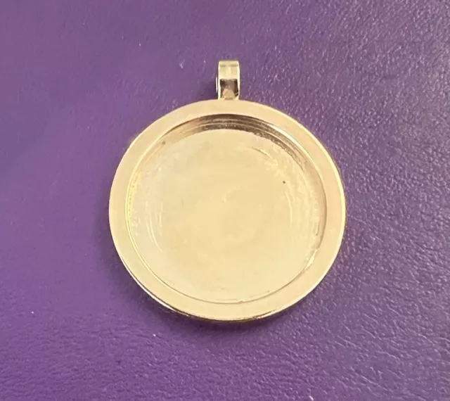 Pendant  pour Cabochon en laiton doré à l'or fin 1 microns,9.5g