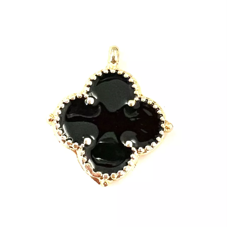 Pendant trefle émaillé 29.5 mm