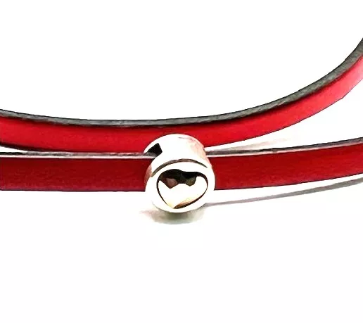 Passant  coeur  bronze pour cuir 5-6mm