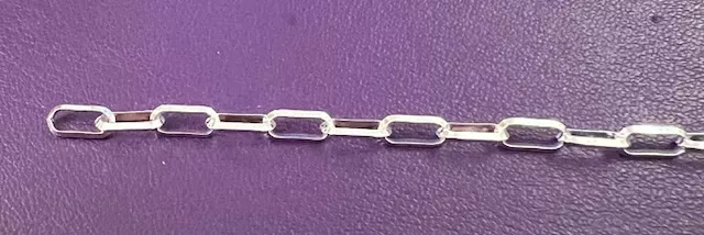 Chaine trombone 7.8 x 3.8mm en laiton plaquée 10microns en FR