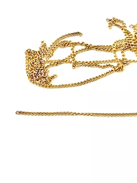 Chaine acier doré très fine motif gourmette 1.1mm