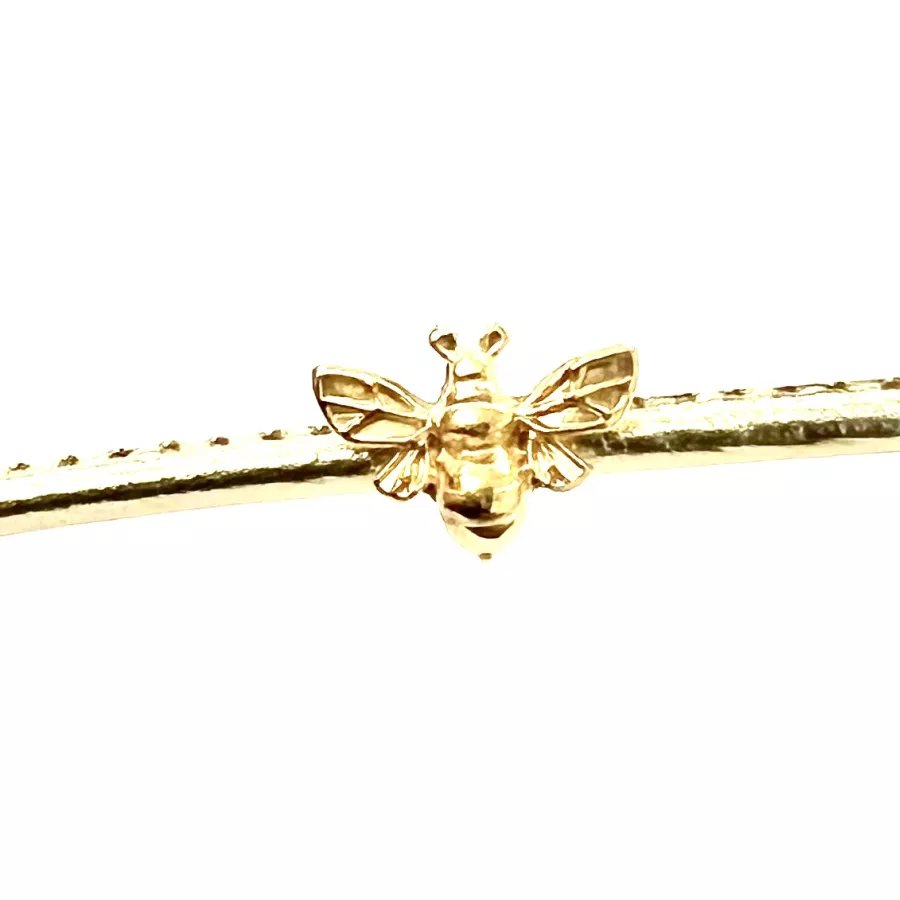 Passant abeille doré pour cuir 3mm plat 